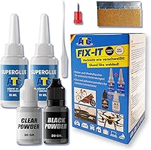 ATG® Kit colle 2 composants ultra résistant – Collage métal, verre, bois, plastique – Soudure liquide avec 2 doses de poudre ultra forte