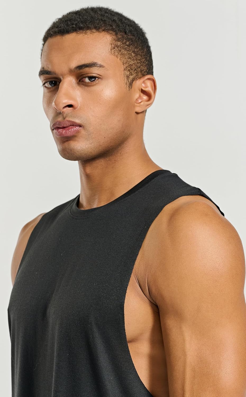 Men's Belief Drop Arm Tank Top Sleeveless Muscle T Shirts Gym Workout Stringers - Image 5