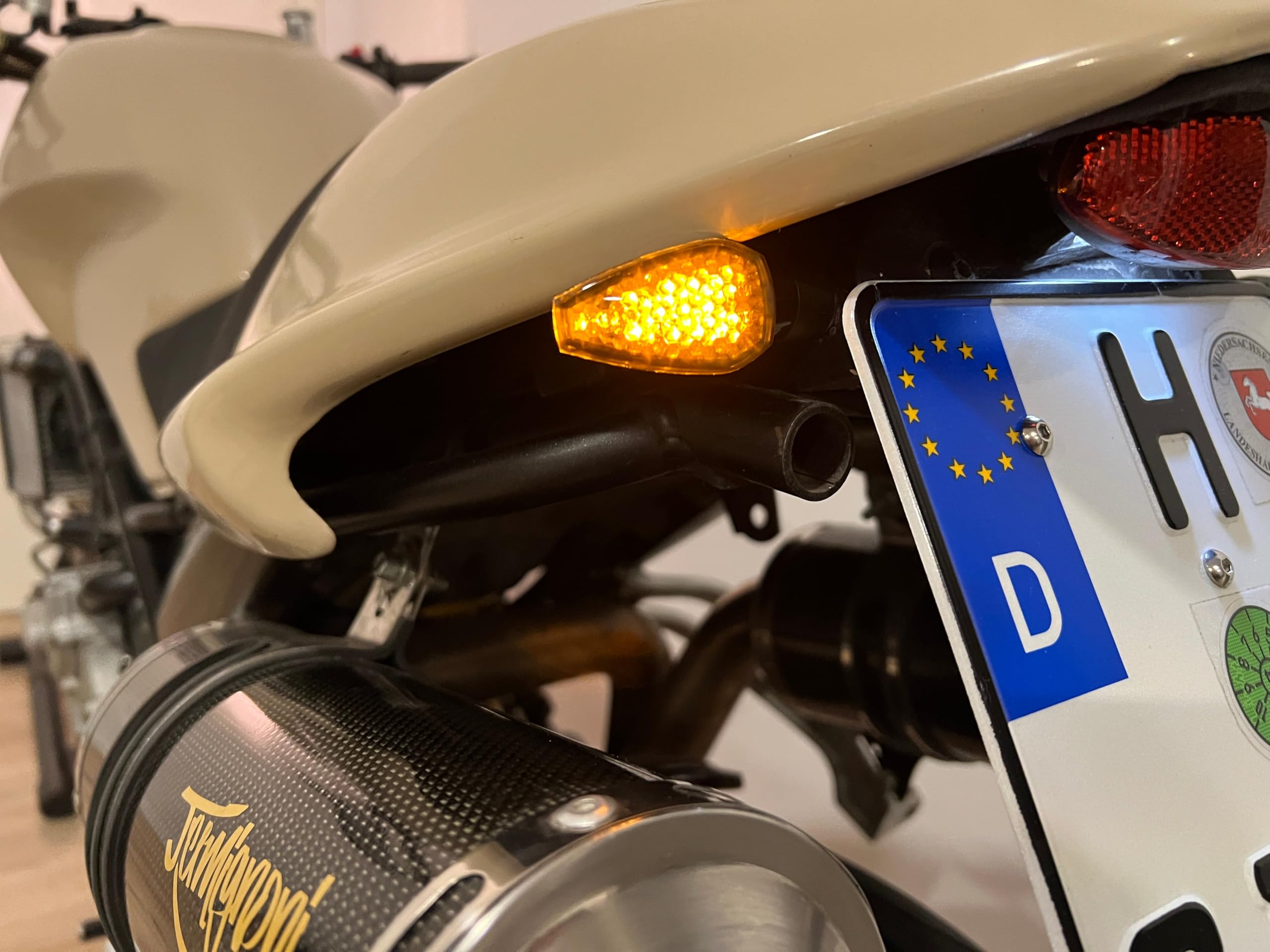 Motorize Kompatibel für KTM RC 125 390 690 790 890 1290 Duke - 4 LED Blinker Klar Widerstände [E-Prüfzeichen]