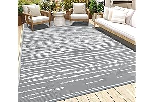 HEBE Outdoor Rug 6'x9' - Premium Waterproof Patio Mat for Outdoor Decor