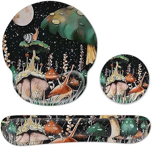 Reposamuñecas para teclado y alfombrilla para mouse, juego de teclado ergonómico de espuma viscoelástica de gel con base de goma antideslizante para