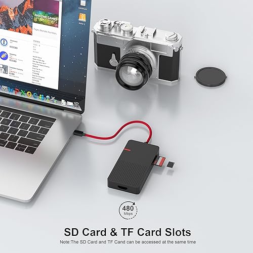 Miniatura 7 de Adaptador multipuerto USB C, estación de acoplamiento para portátil USB C 7 en 1 con HDMI 4K, 3 puertos USB 3.0, TF/SD, cargador PD de 100 W, Plug