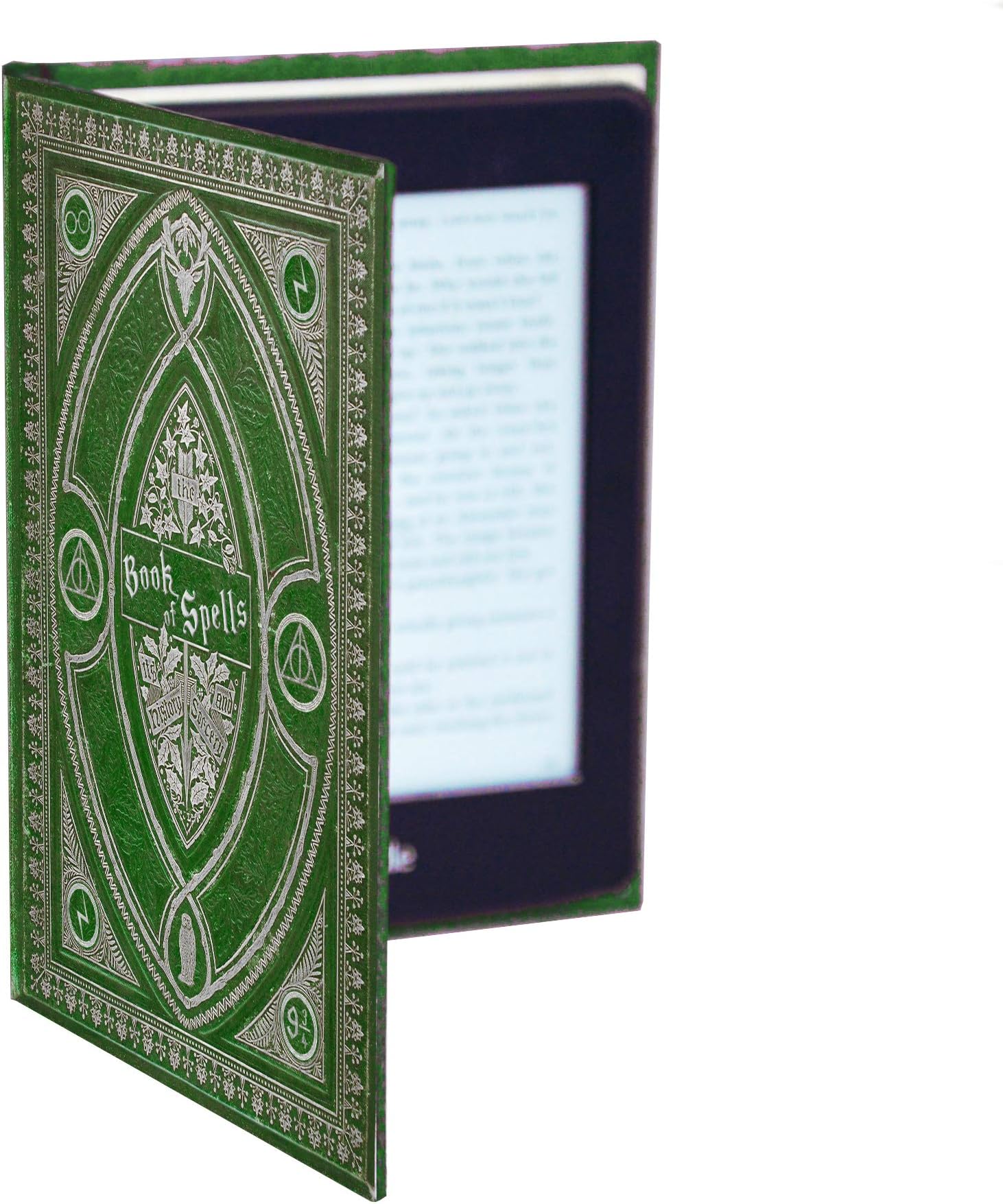 Kindle Paperwhite Case with Harry Potter Themed Foldback Book Cover (Slytherin Green)