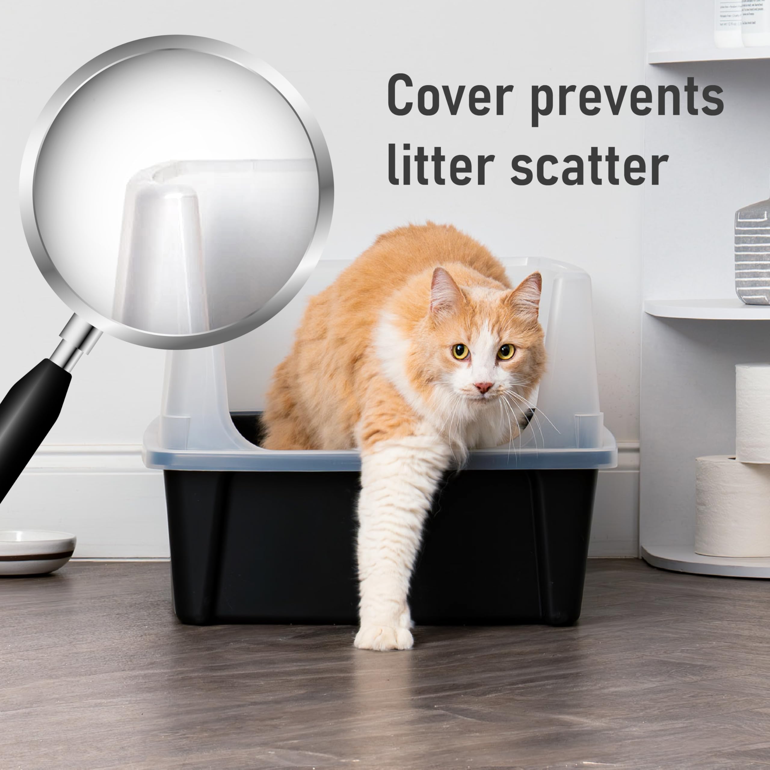 Iris Ohyama Bac à Litière Chat XL Ouvert, Maison de Toilette pour Chat sans Couvercle, Parois Hautes Anti-Projections, Grand Bac Nettoyage Facile, pour Grands Chats, Chatons, Litière XXL