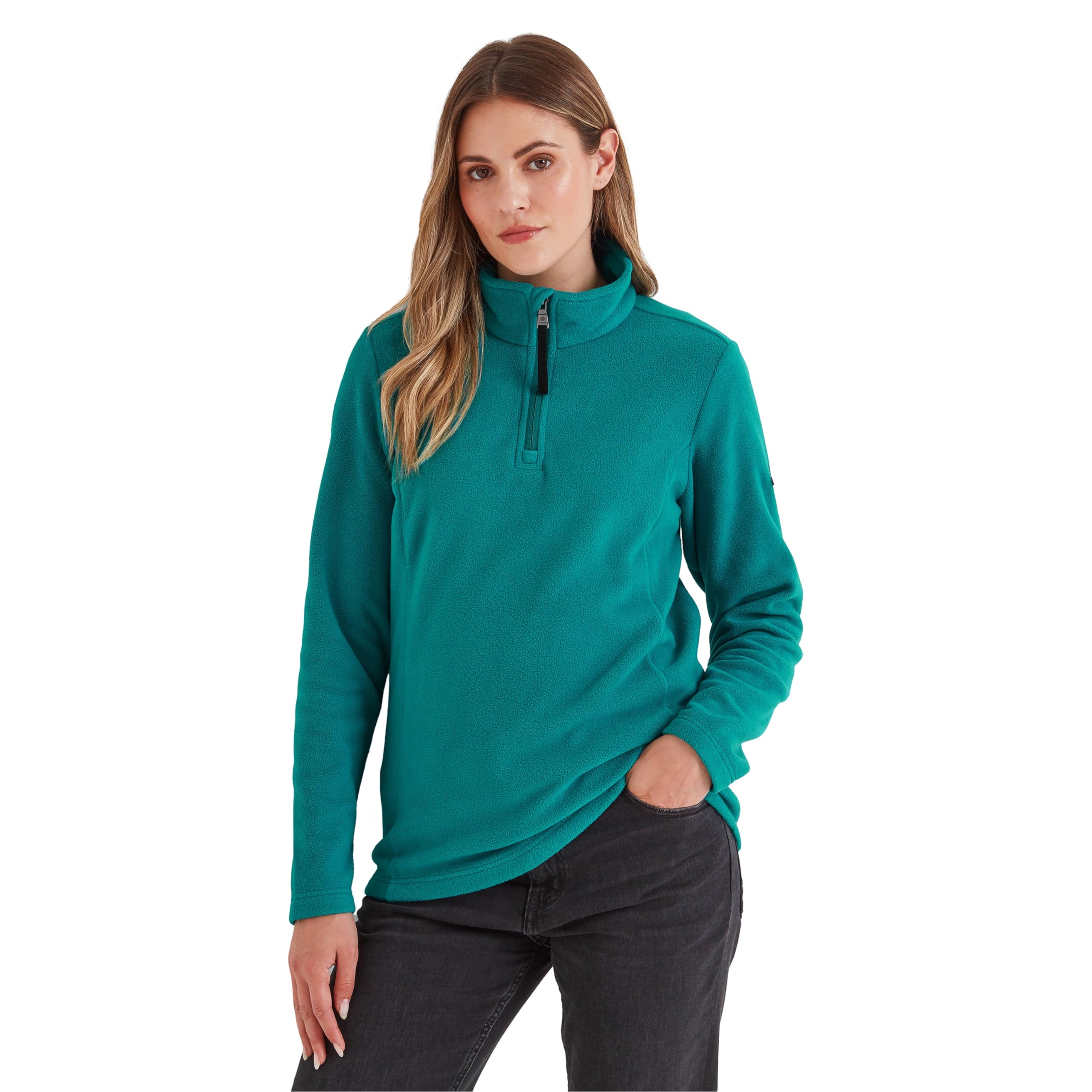 TOG24 Revive Women's Fleece Jumper. 100% Recycled Polyester, Zip Neck, Lightweight & Warm, Anti-Pill Fabric