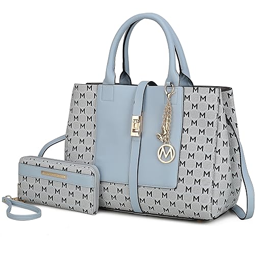 MKF Collection Satchel Bag & Wristlet Wallet for Women’s Crossbody Bag Tote Handbag Top-Handle Purse by Mia K