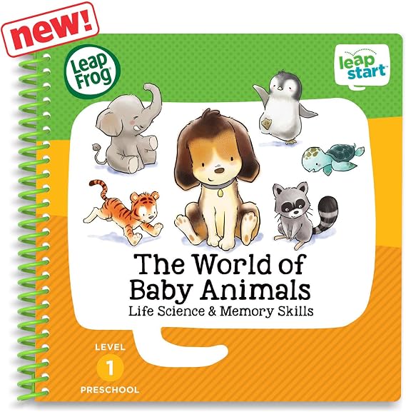 LeapFrog LeapStart Preschool 4-in-1 Activity Book Bundle with ABC, Shapes & Colors, Math, Animals