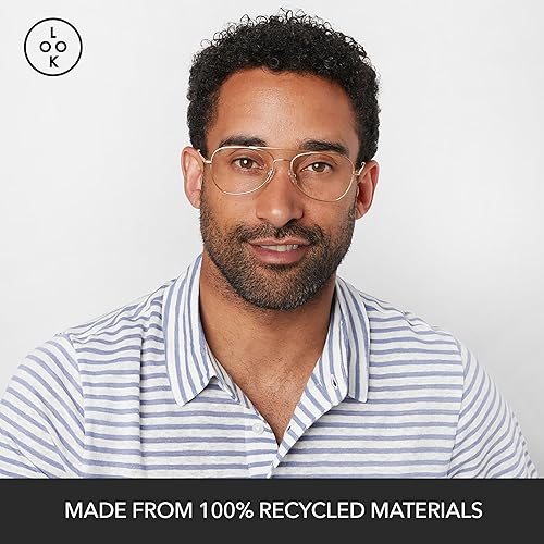 Vista 21 de LOOK OPTIC Cooper Tint - Stylish, Unisex, High Optical Quality Readers - Comfortable, Scratch Resistant Reading Glasses plateado