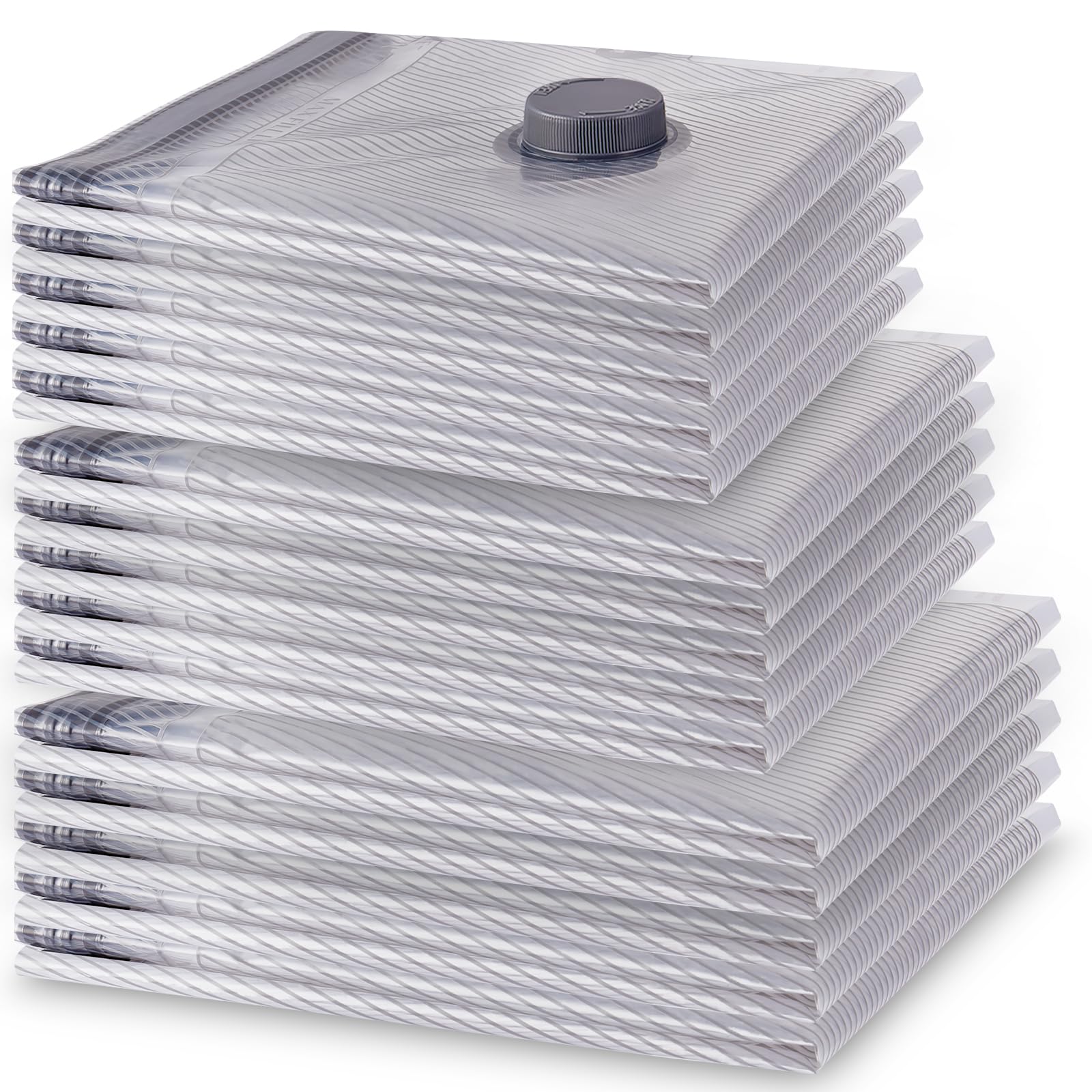 VMstr 15 Pack Travel Vacuum Storage Bags, Vacuum Packing Seal for Luggage and Suitcase, Compression Bags for Travel