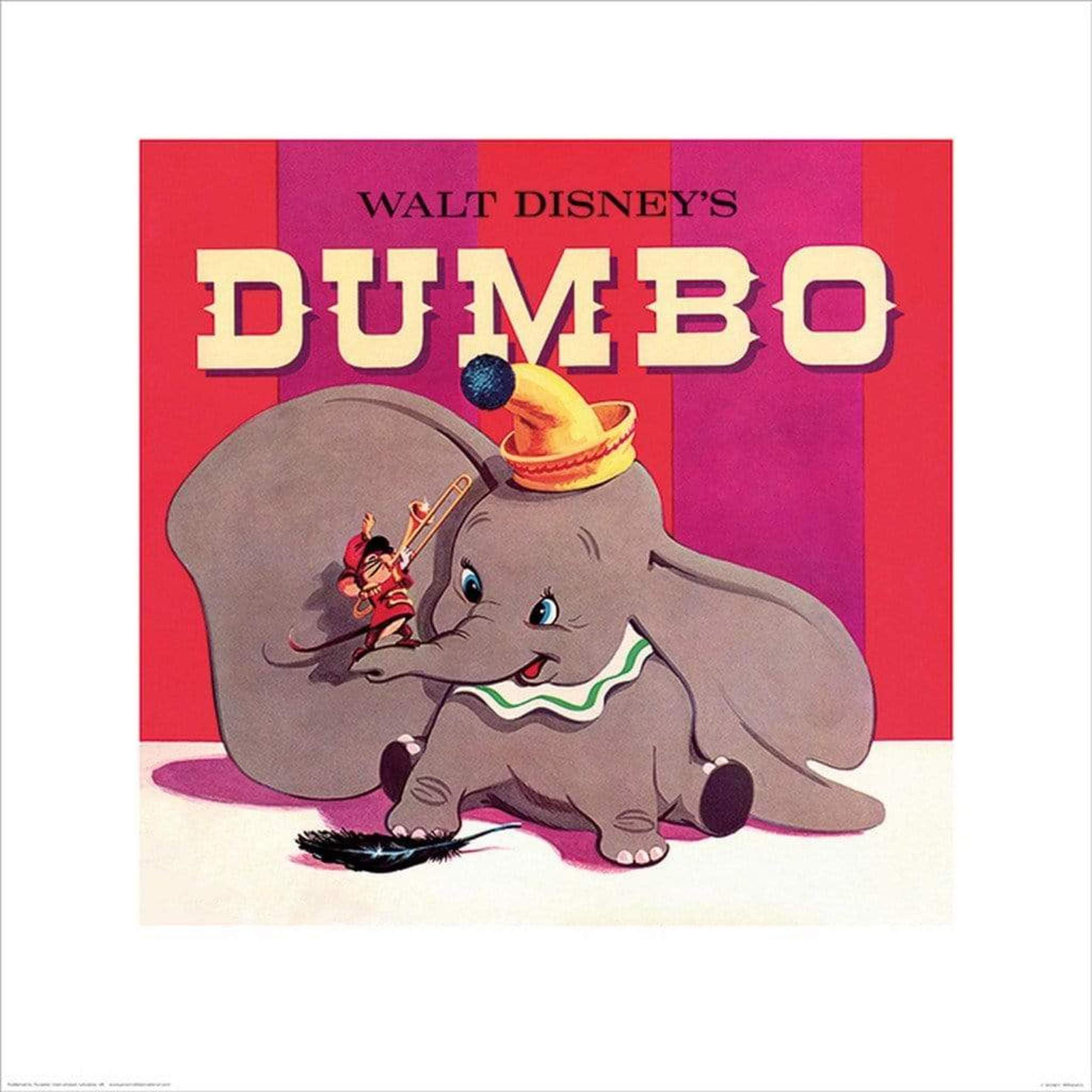 Pyramid International " Dumbo Art Print, Multi-Colour, 40 x 40 x 1.3 cm