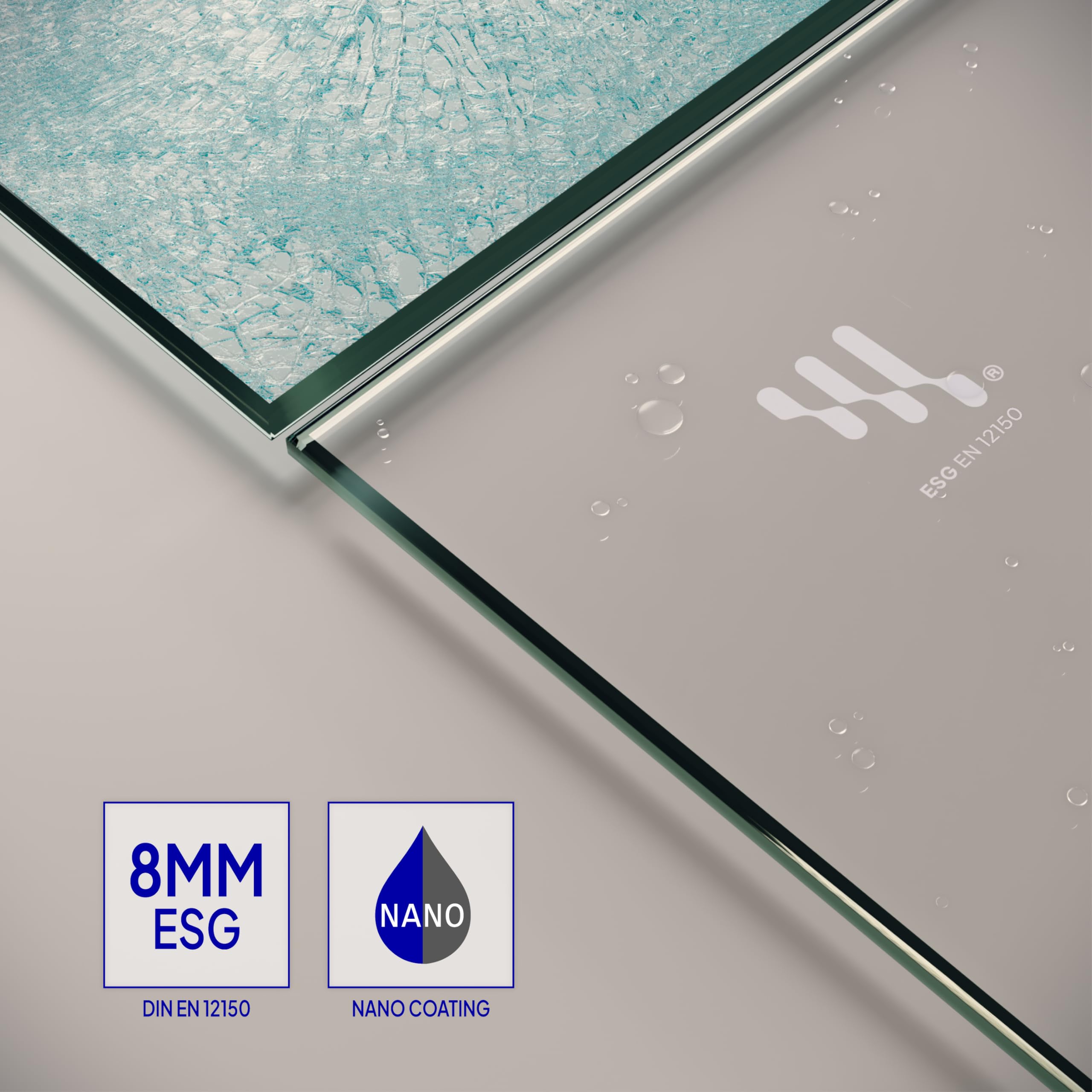 Mampara de Ducha Viola – Puerta Corredera, Cristal ESG 8 mm Transparente (cromo, 120x200 cm)