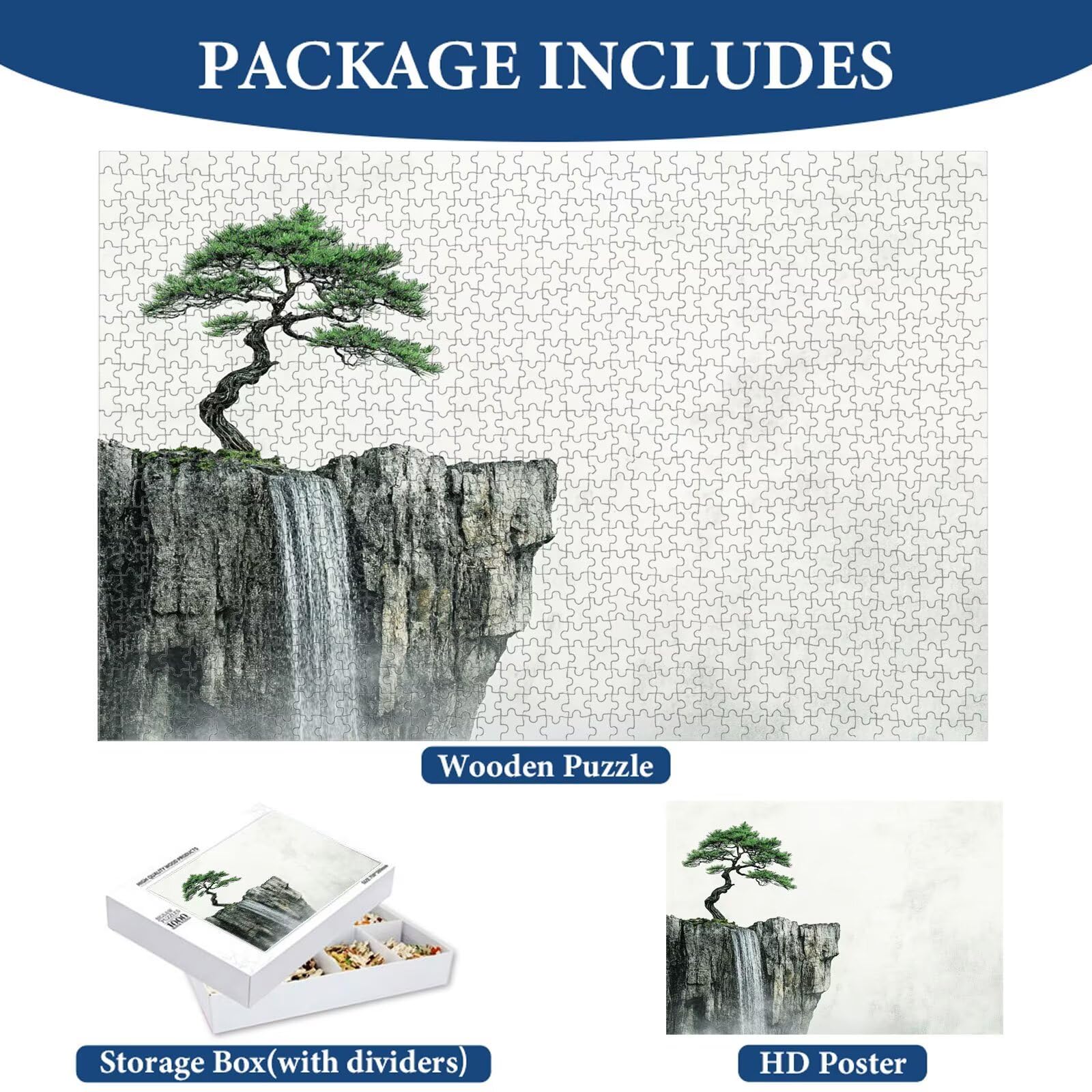 Puzzle 1500 sztuk - drzewo i jesień - trwałe drewniane puzzle 1T #1193