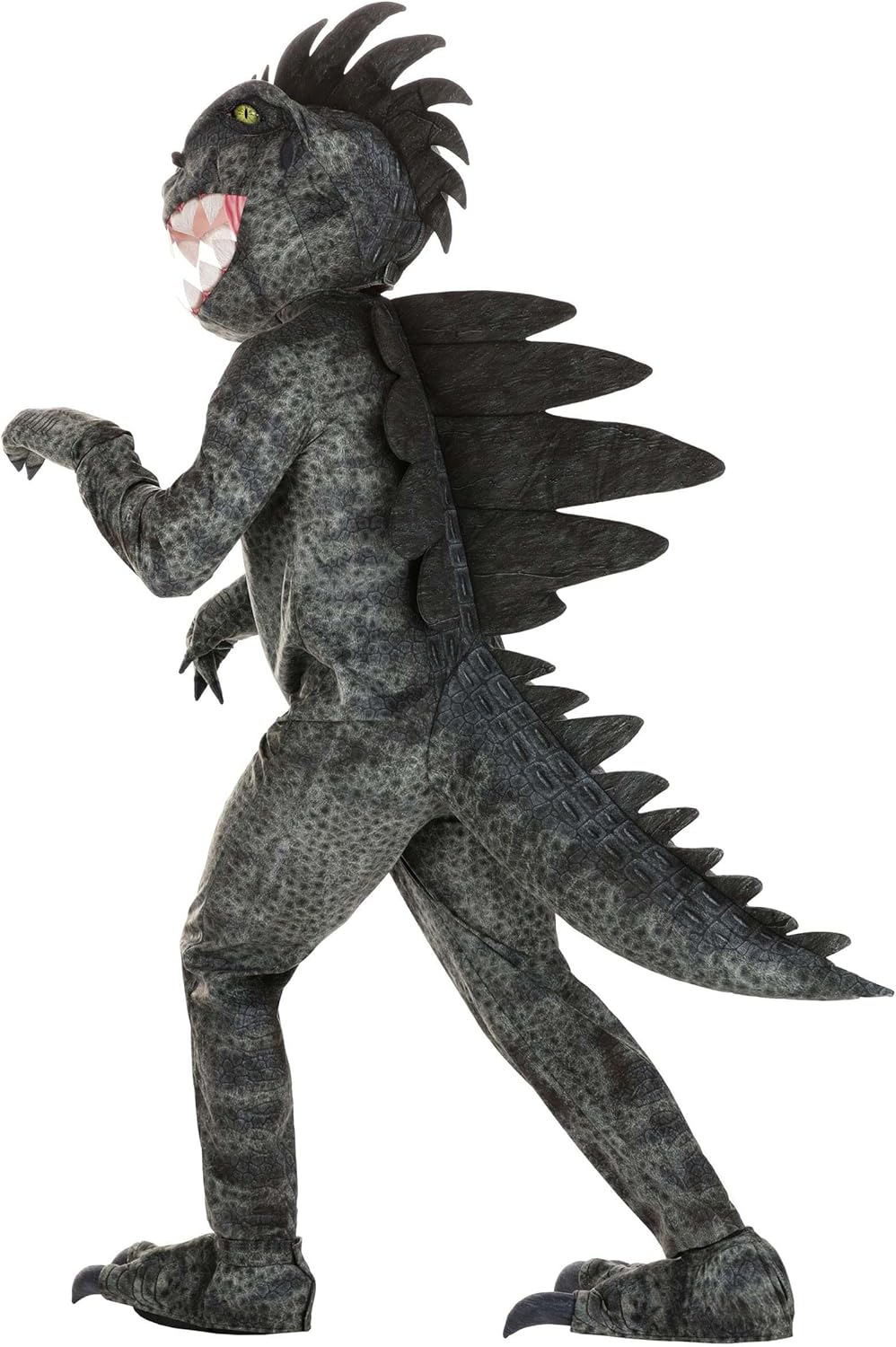 Adult Gigantosaurus Dinosaur Costume | Polyester Jumpsuit With Foam Spikes And Fiber Filled Tail | Fun Halloween Outfit - Image 2