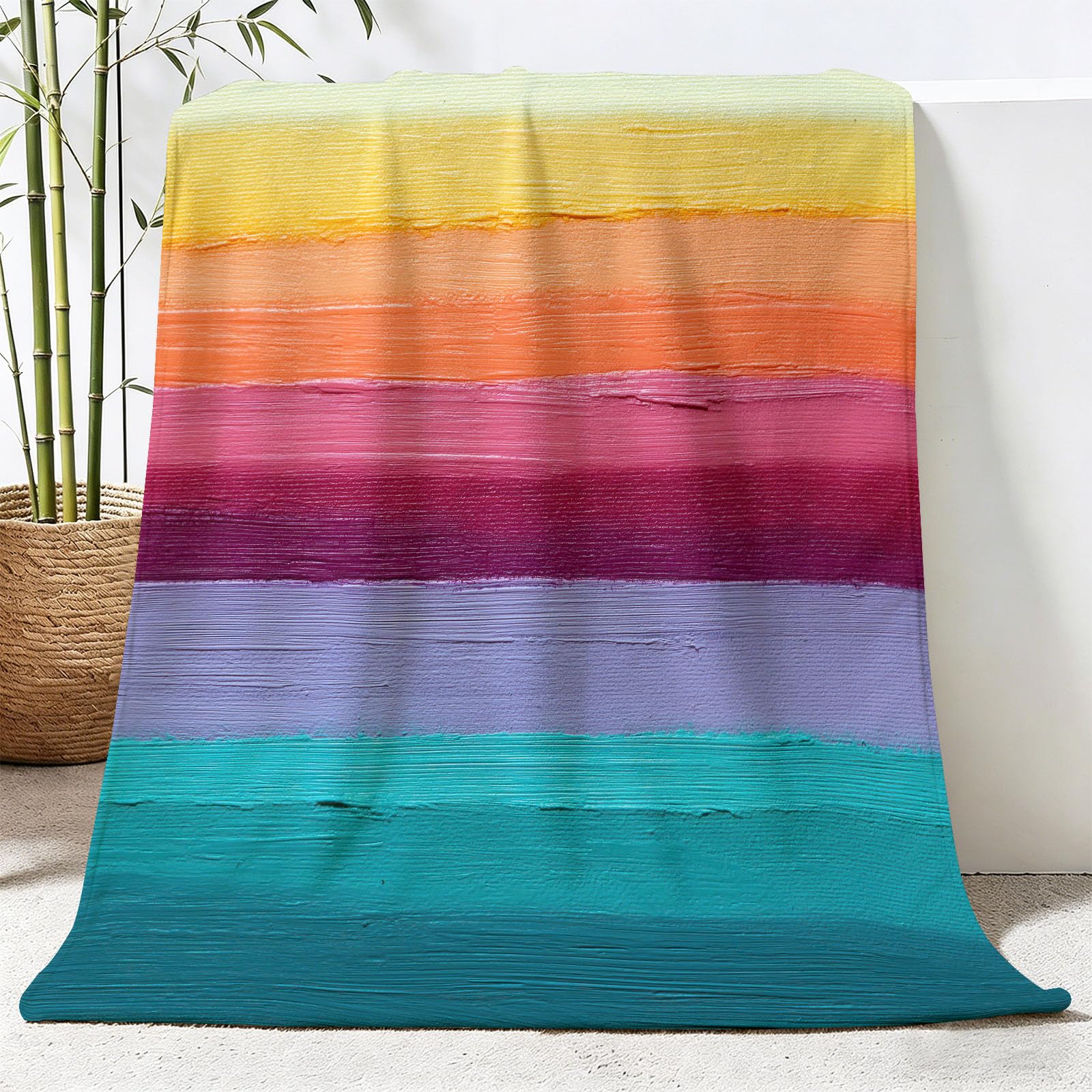 Podwójny 200 x 220 cm minimalistyczny koc z owcą nowoczesny gradientowy nadruk miękki przytulny koc flanelowy polarowy puszysty pluszowy pościel dla kobiet dziewcząt dzieci dorosłych nastolatków pokój