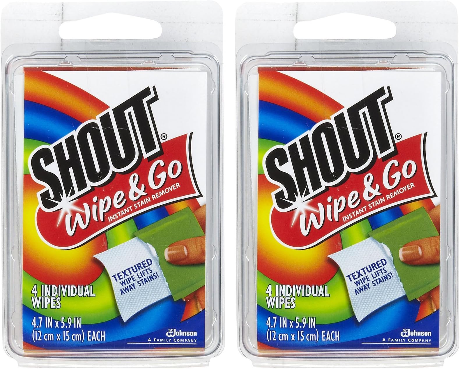 Stain Remover Wipes, Travel Size - 4 ct - 2 pk