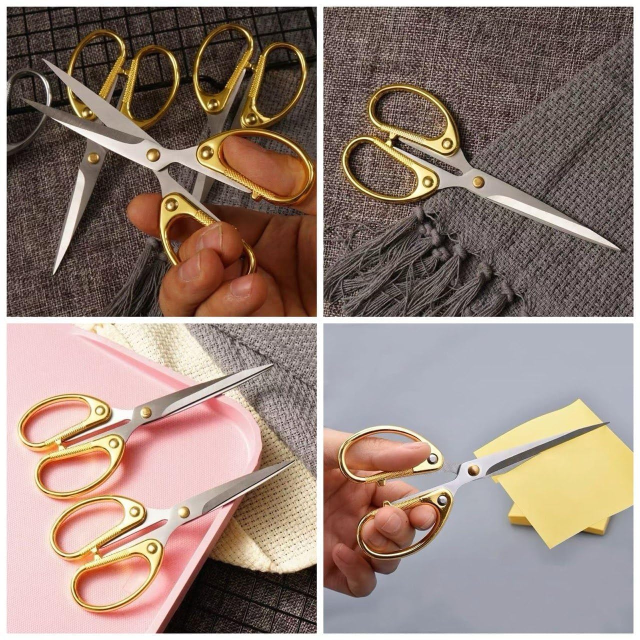 CEPLO Golden Handle Scissors for Cutting Clothes and Fabrics Brass Handle Multipurpose Scissor,DIY Crafts Precision Sharp Blades for Smooth Cuts and Durable Performance 1