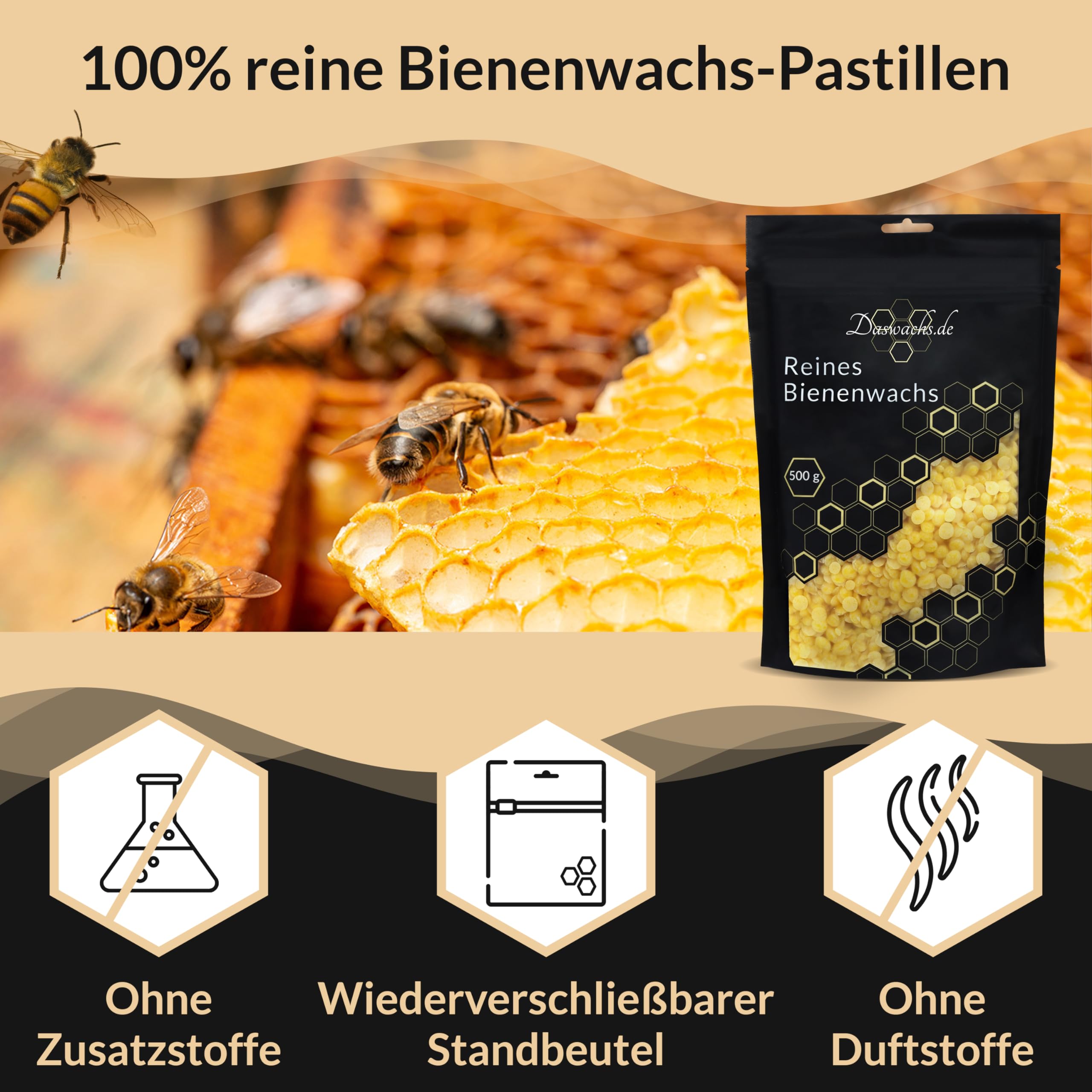 Buxtrade Paraffinwachs – 1 Kg Pastillen Zum Kerzen Gießen, Schmelzpunkt 56–58°C, Für DIY-Kerzen, Kosmetik & Mehr