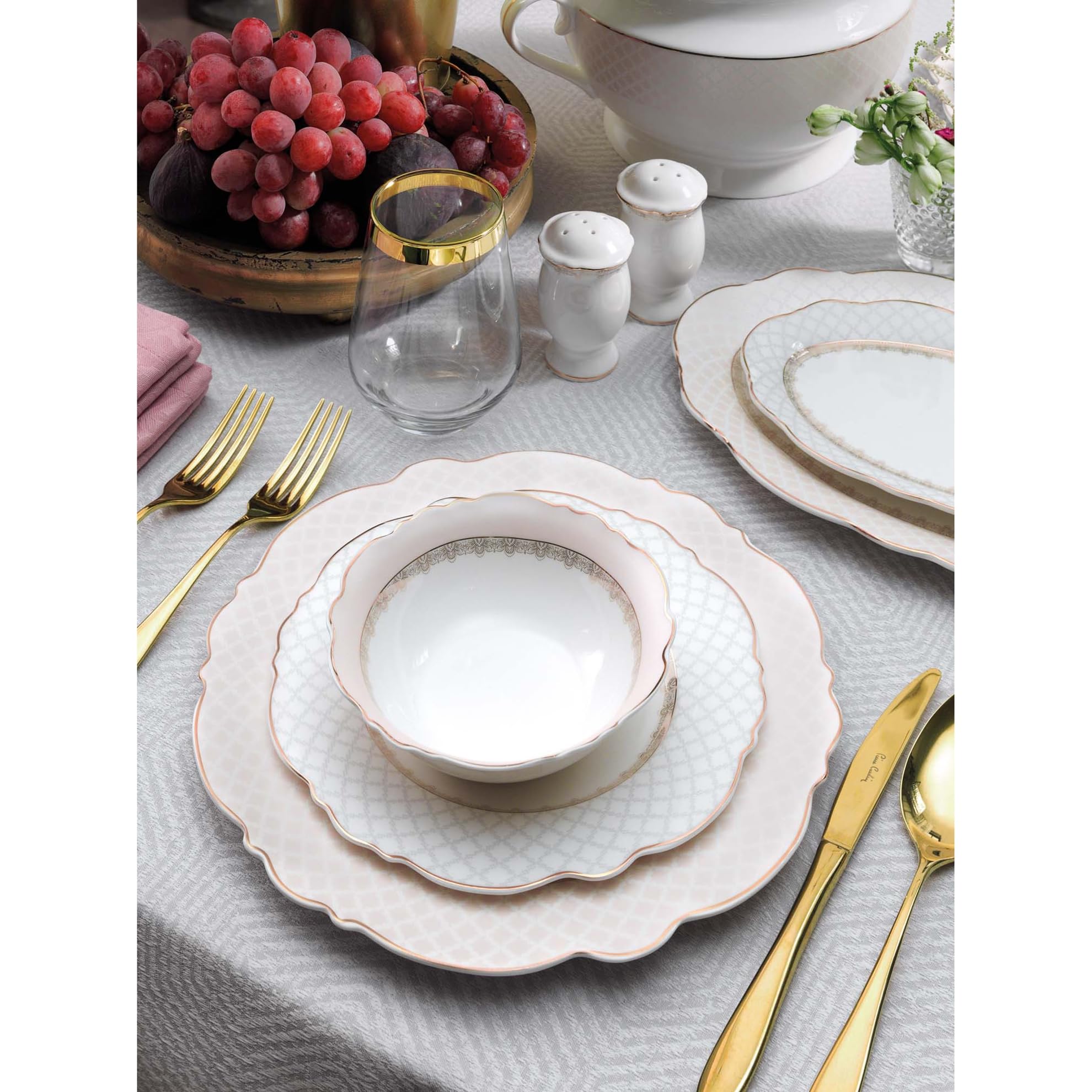 TAÇ Pierre Cardin 71300842 Lenora 60 Parça 12 Kişilik Yemek Takımı