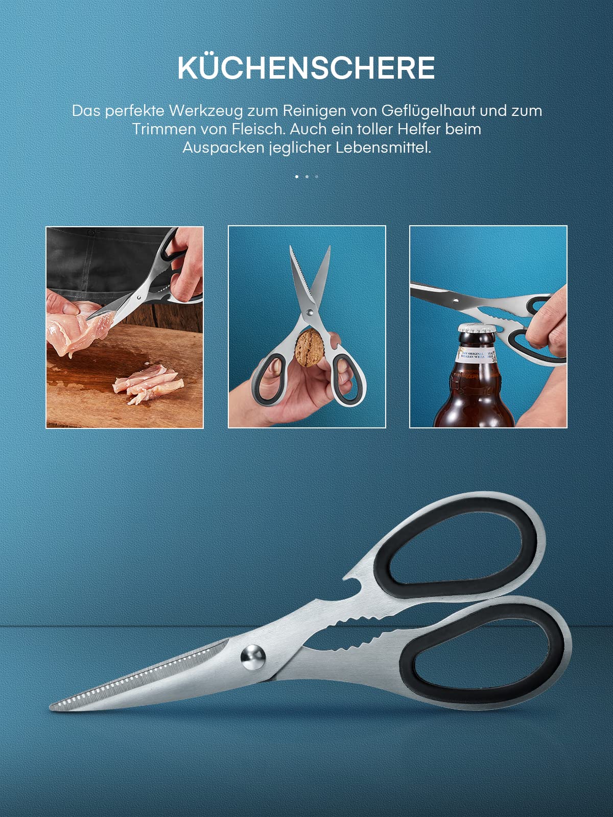 D.Perlla Coltelli da Cucina, Set Coltelli da Cucina 14 Pezzi, Set di Coltelli da Chef Professionali in Acciaio Inossidabile, Con Portacoltelli in Acrilico e 6 Coltelli da Bistecca Seghettati