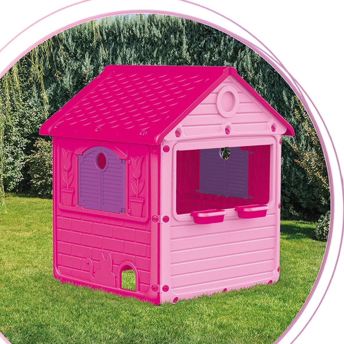 DOLU: My First House: Pink & Unicorn - Themed Childrens Toy Playhouse, Indoor & Outdoor, Pretend Play, Waterproof, Easy Clean, Toddlers & Kids Ages 2+