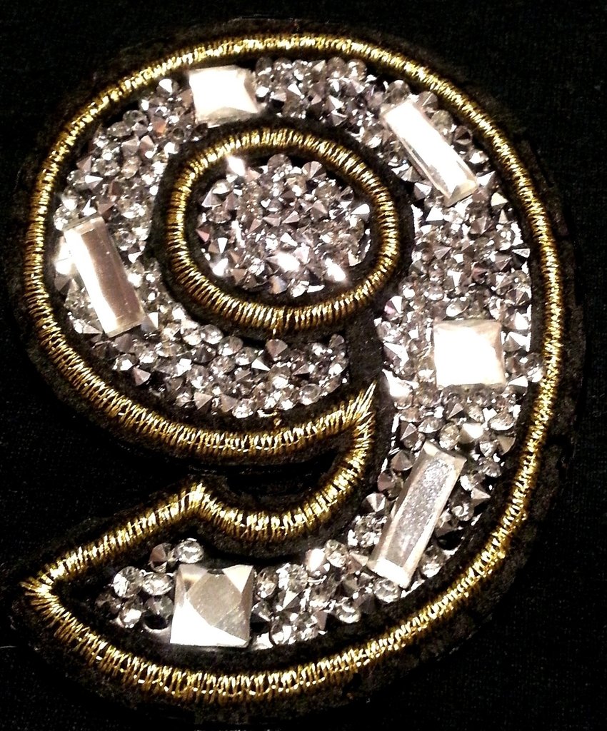 B2SEE Toppa Toppe Patch Applicazioni Strass Toppe Numeri termoadesive 8, 8 cm