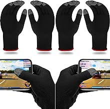 4 ازواج من قفازات الالعاب لاجهزة التحكم في العاب الجوال، قفازات اصابع مضادة للعرق جيدة التهوية مصنوعة من الالياف الفضية لالعاب الجوال بابجي