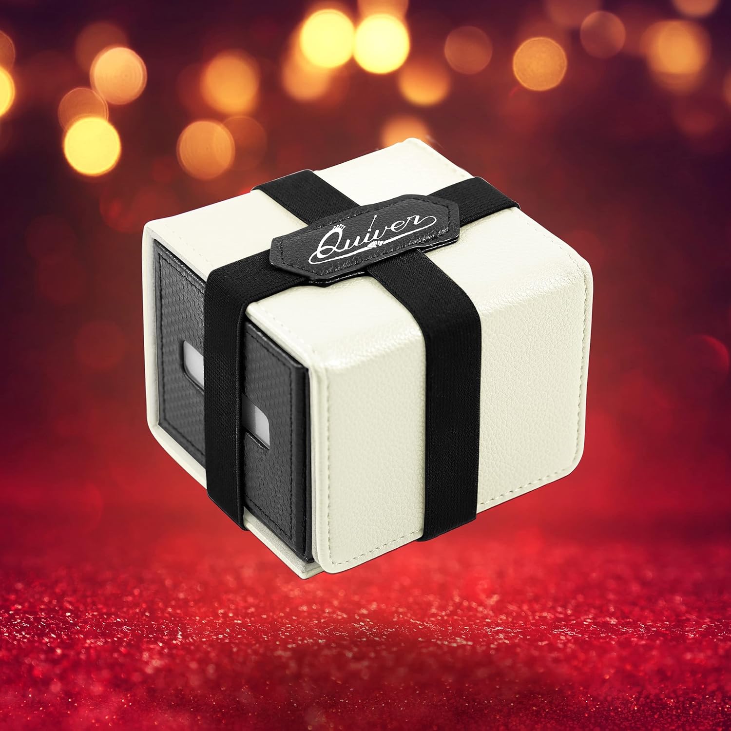 Quiver Time White Citadel Deck Block for Magic: the Gathering Cards - TCG 100+ Premium Commander Deck Box, MTG Deck Box for Cards, Dice & Tokens, Custom Divider, Magnetic Closure