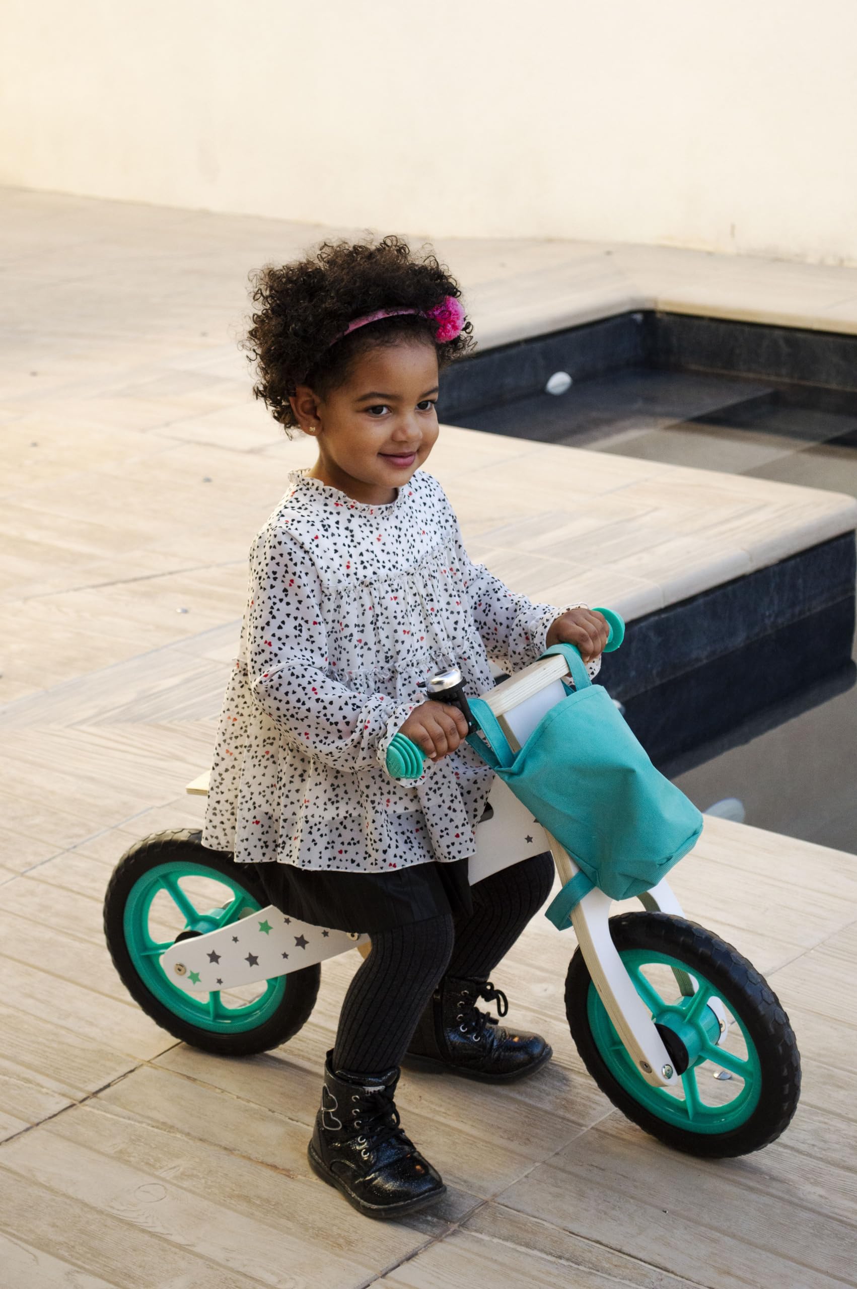 BUDDY BABY Bike - Bicicleta sin Pedales Montessori, Ligera y con Asiento Ajustable y Timbre, Bicicleta 2 Ruedas, Bicicletas niños, Hecha de Madera, Práctica, Moto bebé