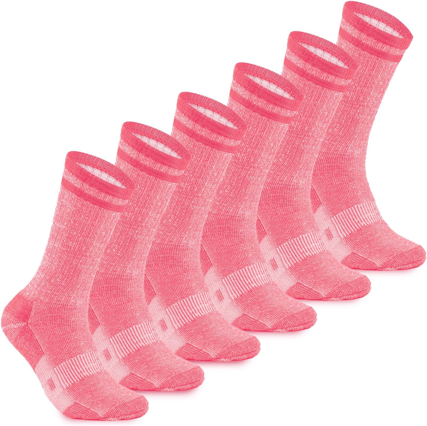 MERIWOOL 3 Pairs Merino Wool Midweight Hiking Crew Socks for Men and Women with Snug Calves –Moisture-Wicking Cushioned Socks