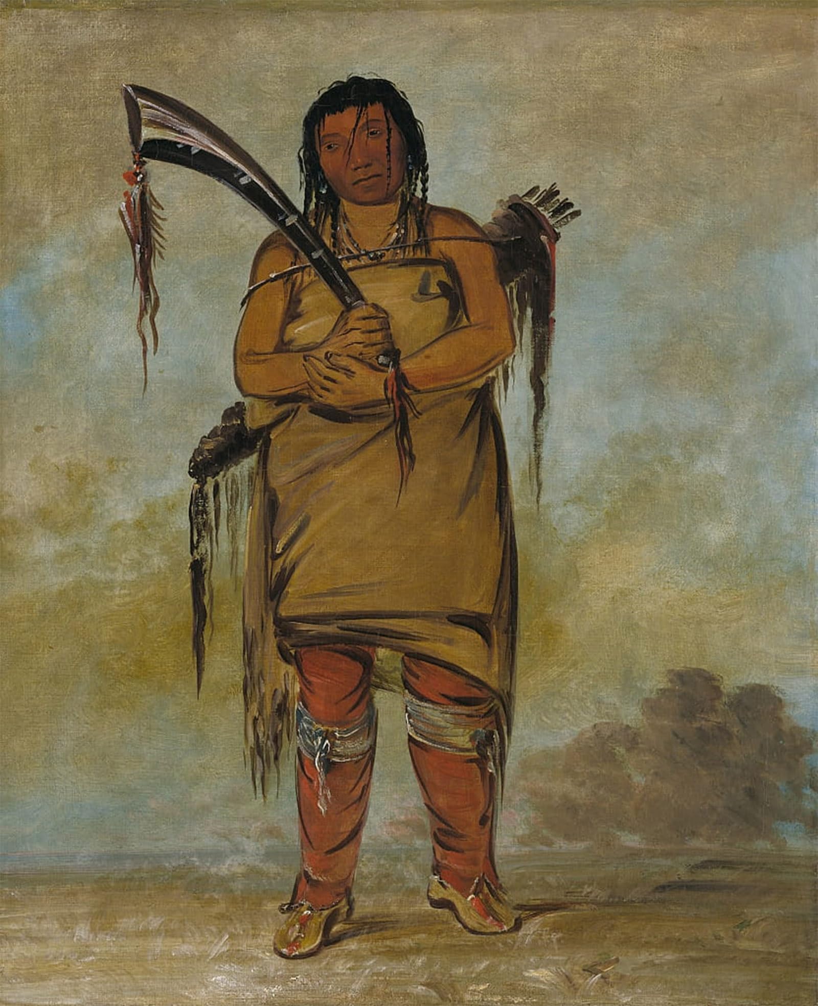 POSTERIIk Famous Print Pop Art Wall Art Graffiti a Brave by George Catlin Art Prints for Home Decor 60x90cm