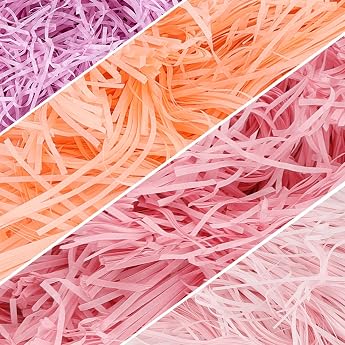 400 g Filling Material Gift Raffia Shredded Paper Wood Wool Multicoloured Packaging Material Filling Material Decoration for Gift Box Creative Packaging
