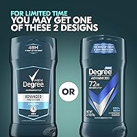 Vista 3 de Degree Desodorante antitranspirante de protección avanzada para hombre, Cool Rush, 4 unidades, 72 horas y desodorante antitranspirante avanzado