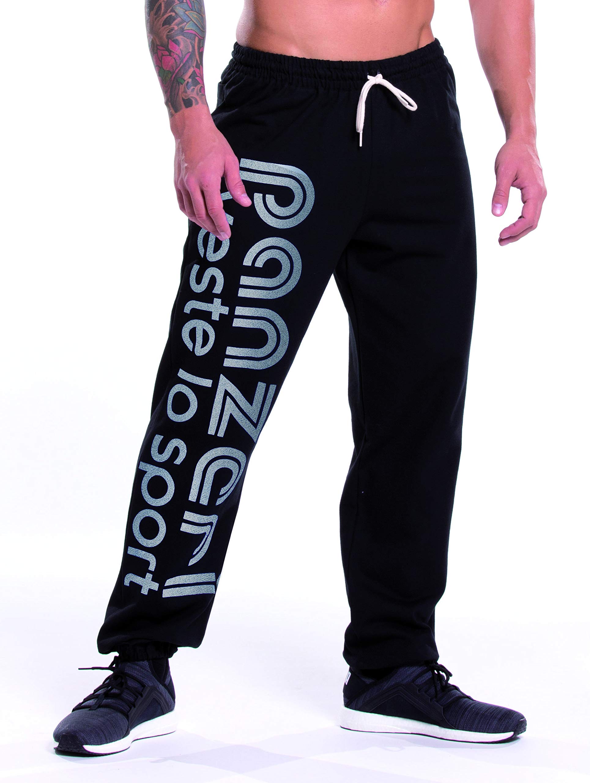 panzeri - UNI (H) - Pantalon 100% Coton - Noir - Argent - 0