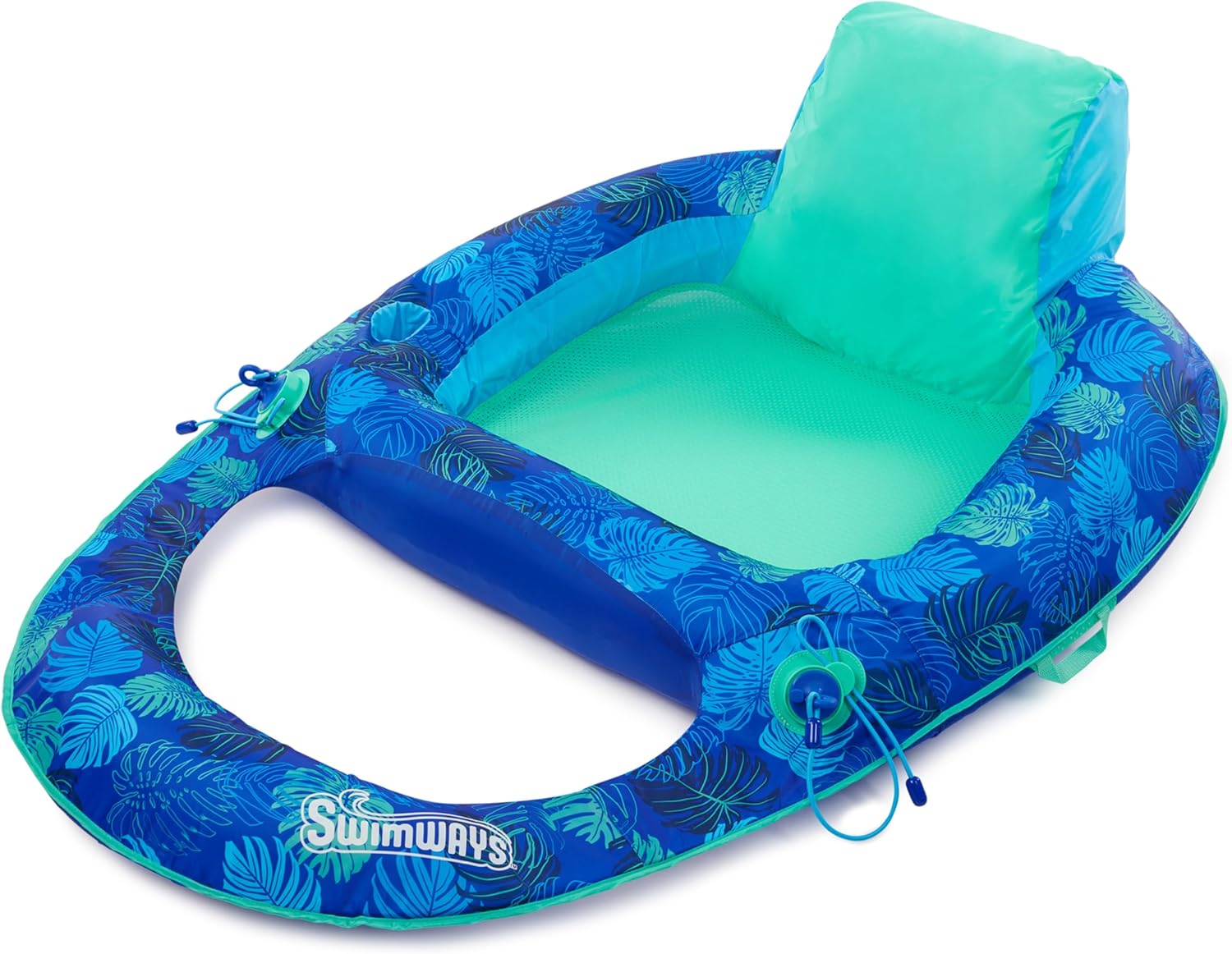 Swimways Elite Spring Float Recliner Pool Lounge Chair, Inflatable Pool