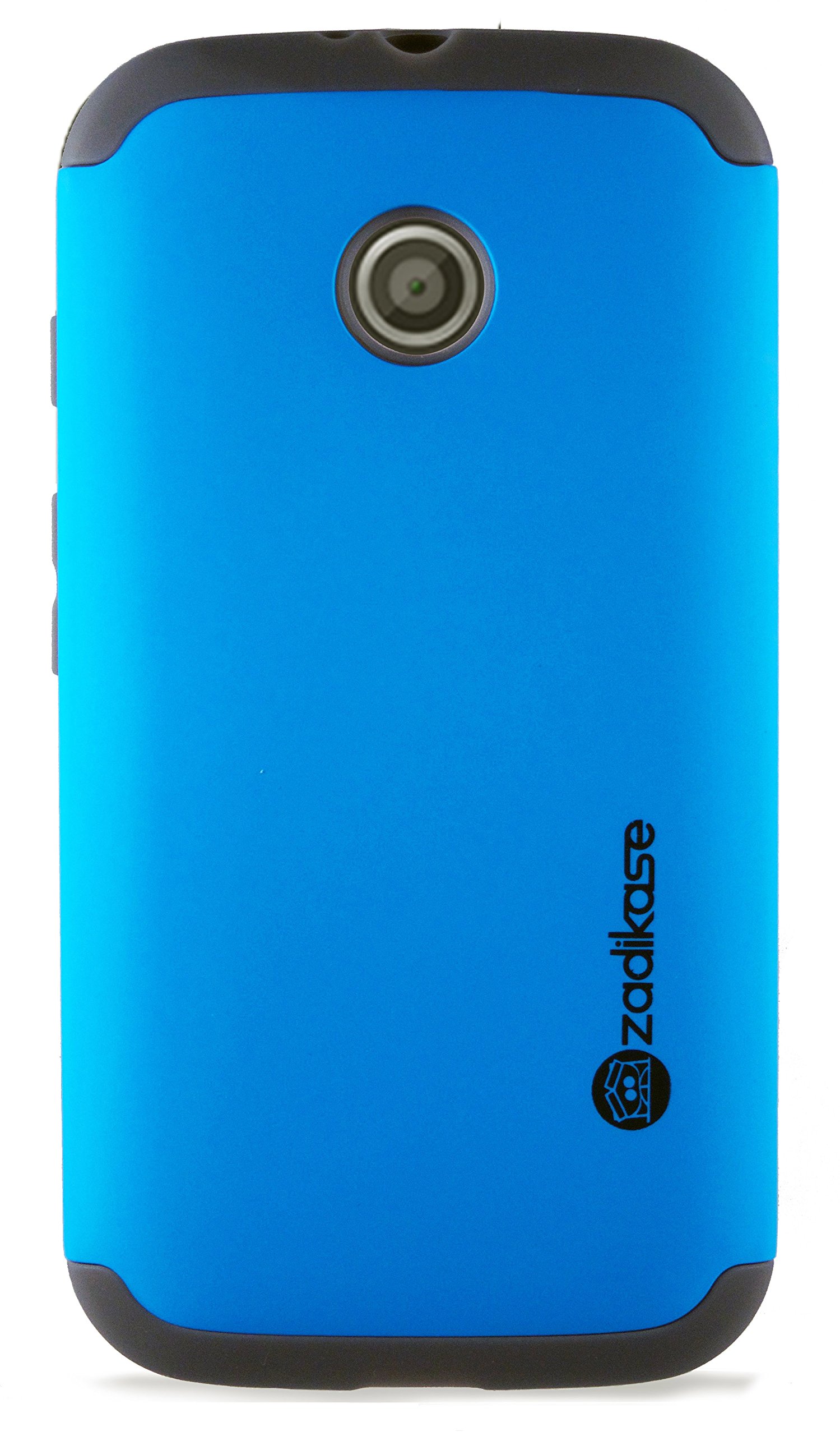 Moto E XT1021 Case Cover Zadikase - Zadikase Retail Packaging - Free Screen Protector Film (Light Blue/Grey)