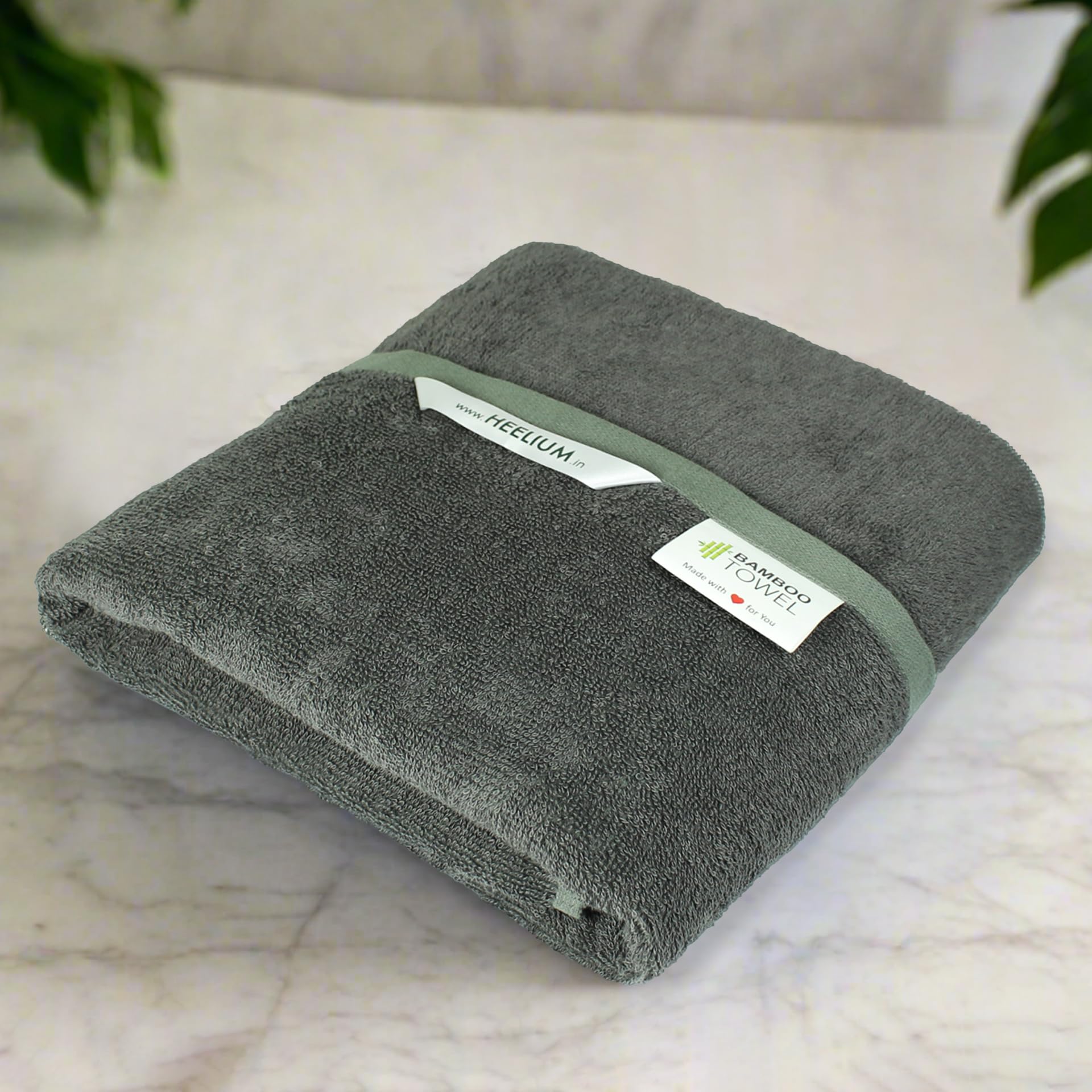 HEELIUM Bamboo Bath Towel | 3X Softer & Quick Drying | 400 GSM -140 X 70 Cm