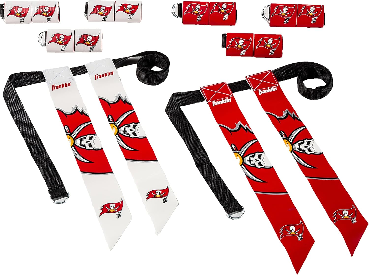 Franklin Sports NFL Team Flag Football Sets - Belts + Flags - Kids + Adults - Fits Up to 36" Waist - NFL Licensed