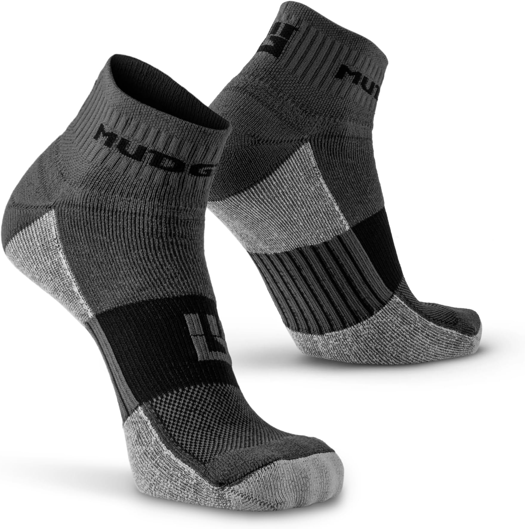 Quarter Crew Trail Socks, Blister-Resistant, Sweat-Resistant & Quick-Drying, Cushioned Footbed, Made in USA, 2-Pack