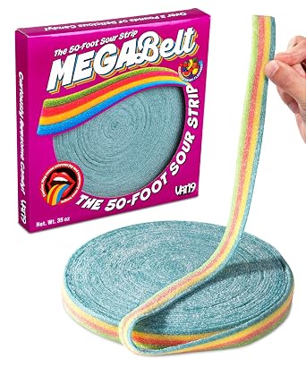 MEGABelt: The Super-Long Sour Candy Strip (50ft)