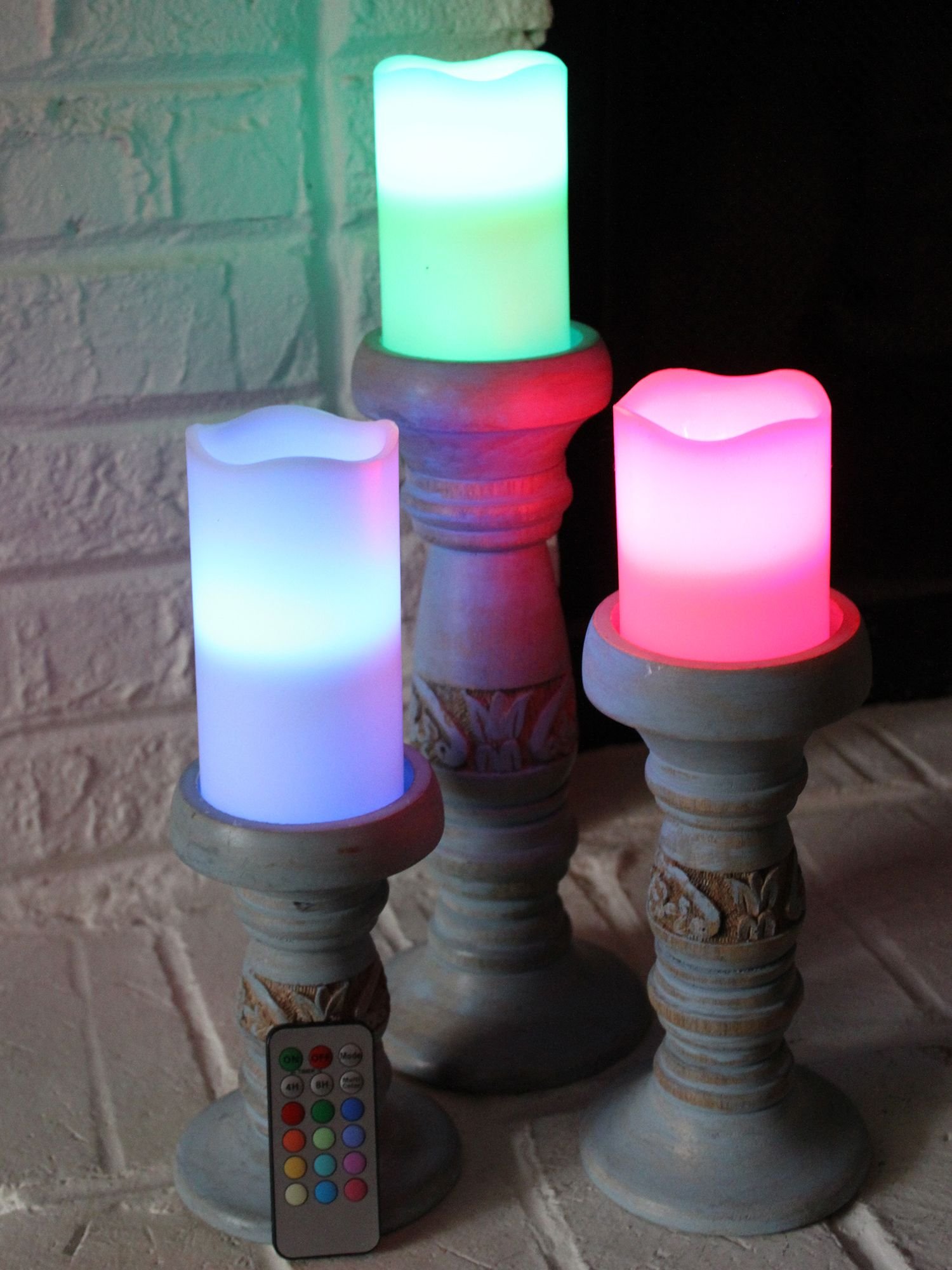 out あいち様 ほっこりバニラ♡LEDキャンドル Amazon | EcoGeckoバニラ香りのセット6ワックスマルチカラーFlameless