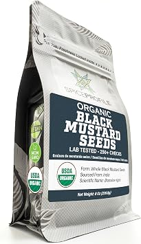 Spice Profile Organic Black Mustard Seeds | 4 oz | Lab Tested