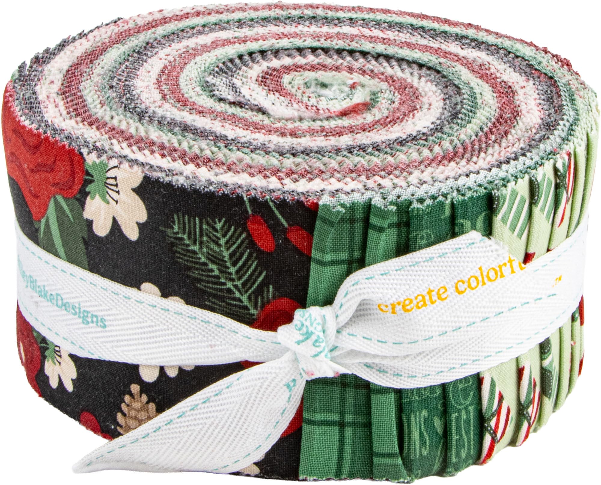 Traci Reed Evergreen Wishes Rolie Polie 40 2.5-inch Strips Jelly Roll Riley Blake RP-17810-40