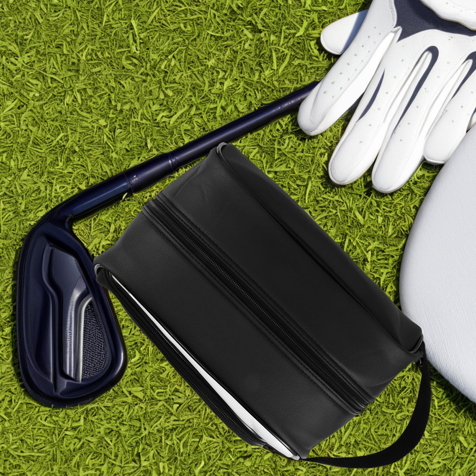 wasserdichte PU Schuh Tasche mit Reißverschluss Staubdichter Golf Schuh Organizer für Damen und Herren Praktische Reise Schuhaufbewahrung Schützende Schuhhülle Stilvoll und Robust