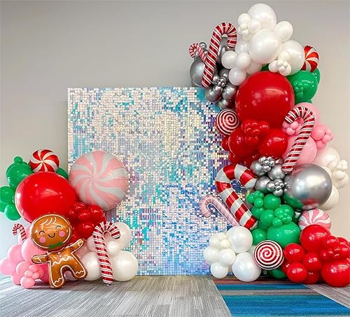 Miniatura 3 de Telón de Fondo de Pared Brillante Azul Paneles de Pared 24 Piezas Cuadradas de Lentejuelas Brillantes Telón de Fondo de Pared Decoración para Fiesta