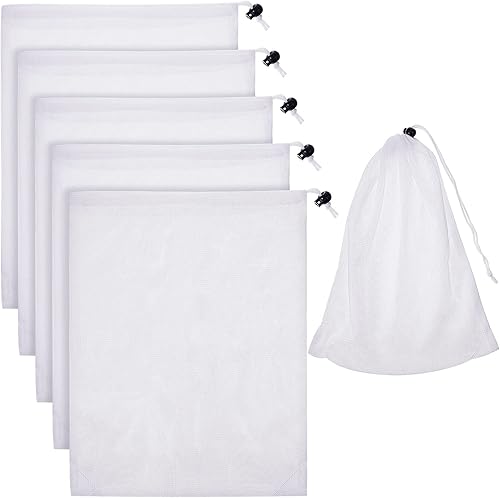 Boao Paquete de 6 bolsas de malla fina para aspiradora de piscina, bolsa de malla fina de nailon de 9 x 13.8 pulgadas, bolsa de repuesto para