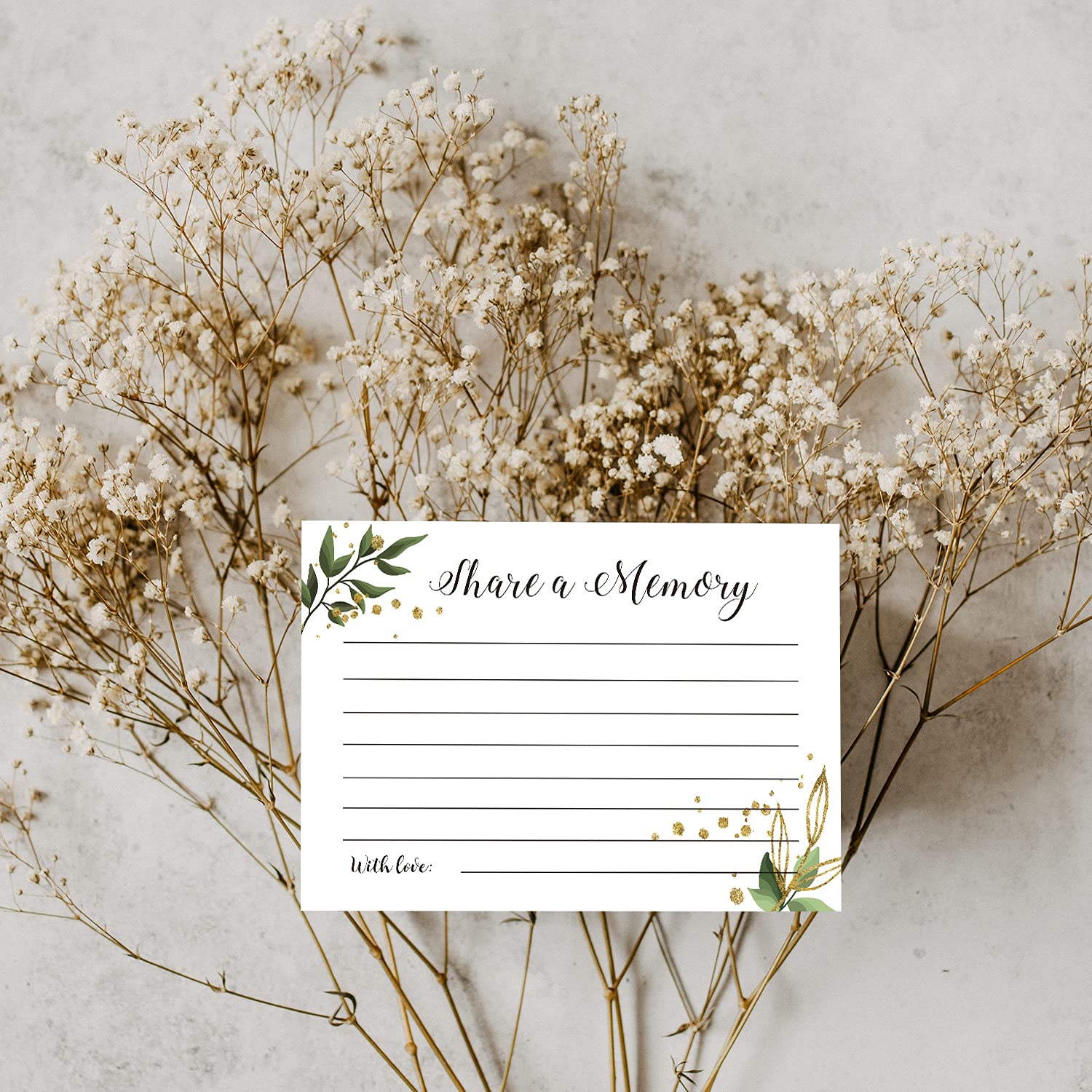 321Done Share A Memory Card (50 Cartes) 10,2 X 15,2 Cm – Pour Célébration De La Vie, Anniversaire, Commémoration, Obtention Du Diplôme, Fête Prénuptiale – Fabriquée Aux États-Unis – Blanc