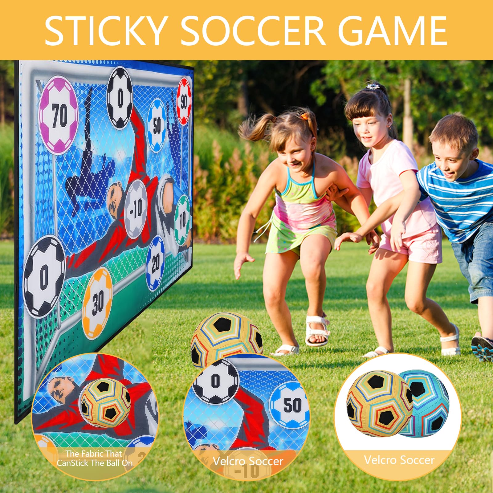 Taufe Set da Gioco con Pallone da Calcio per Bambini - Giochi da Esterno per Ragazzi e Ragazze 3-8 Anni