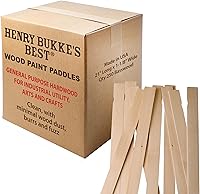 Vista 13 de Henry Bukke's Best Palitos de mezcla de madera de tilo hechos en Estados Unidos, 15 unidades, 21 x 1-1/8 x 1/4 pulgadas, paletas de mezcla de grado