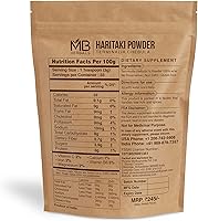 Vista 2 de MB Herbals Haritaki Powder 3.5 oz / 100 gramos Polvo de nuez de tinta Terminalia chebula Harde Mirobalan chebulico Sin conservantes