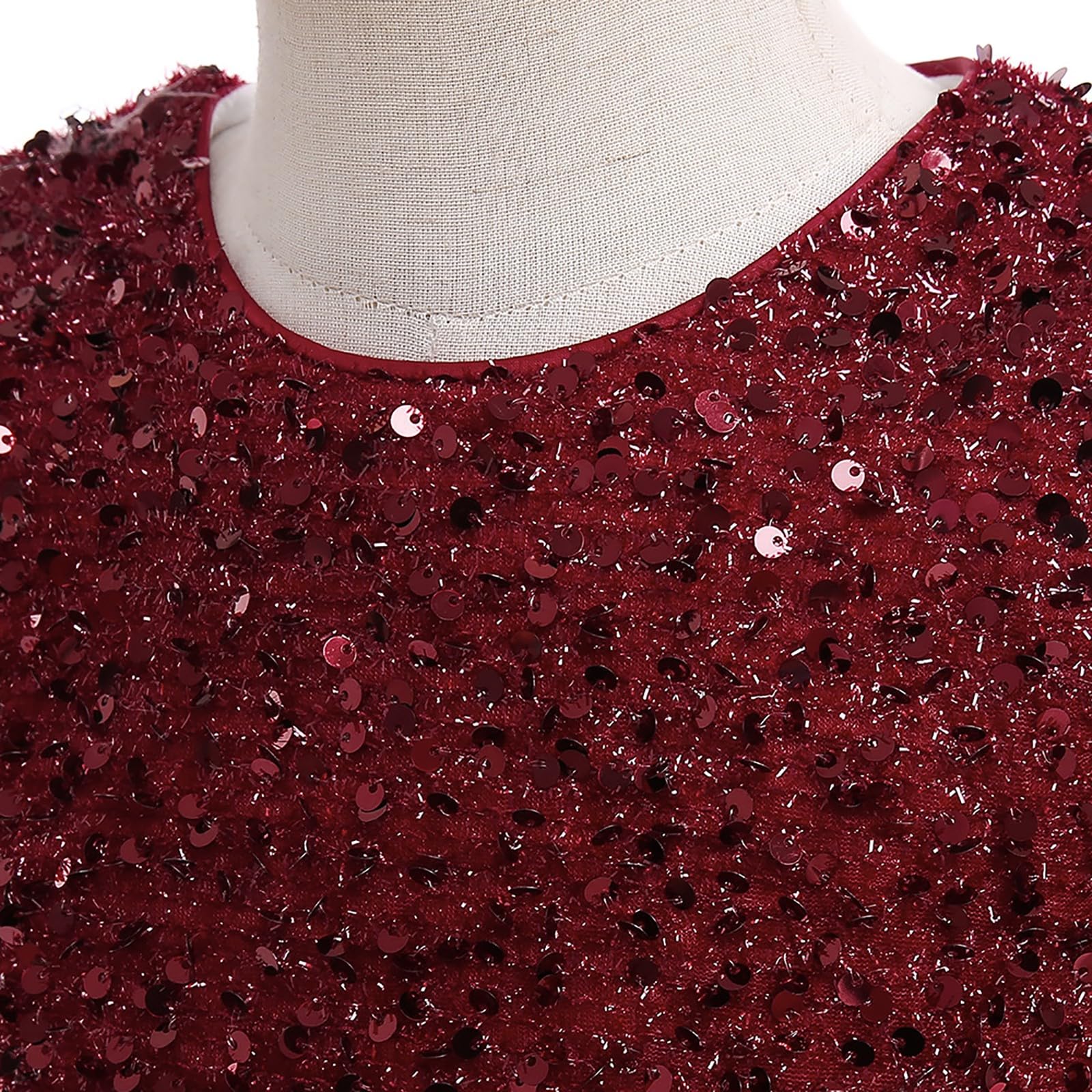 Blumenmädchenkleid, langärmelig, Pailletten, Tüll, Prinzessin, Festzug, Kleider, Kindergeburtstag, Brautjungfer, Hochzeit, Party, formelles Ballkleid